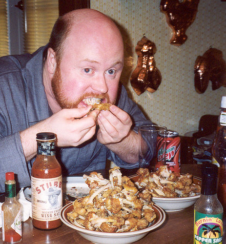 chicken wing eating photo